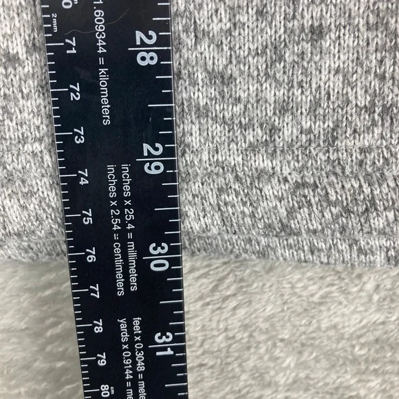 Cabelas Heathered Fleece Pullover Sweater Gray Zipper Pockets Men's XL - Picture 7 of 10